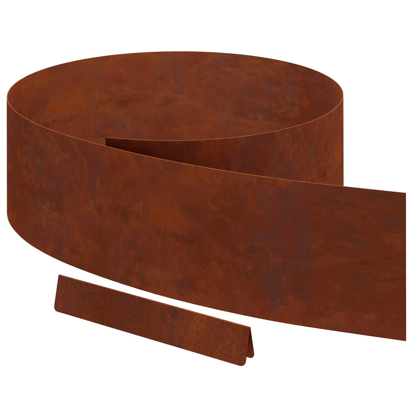 Vidaxl Gartenkante 4 Stück rostig 450 x 0,05 x 15 cm Cortenstahl