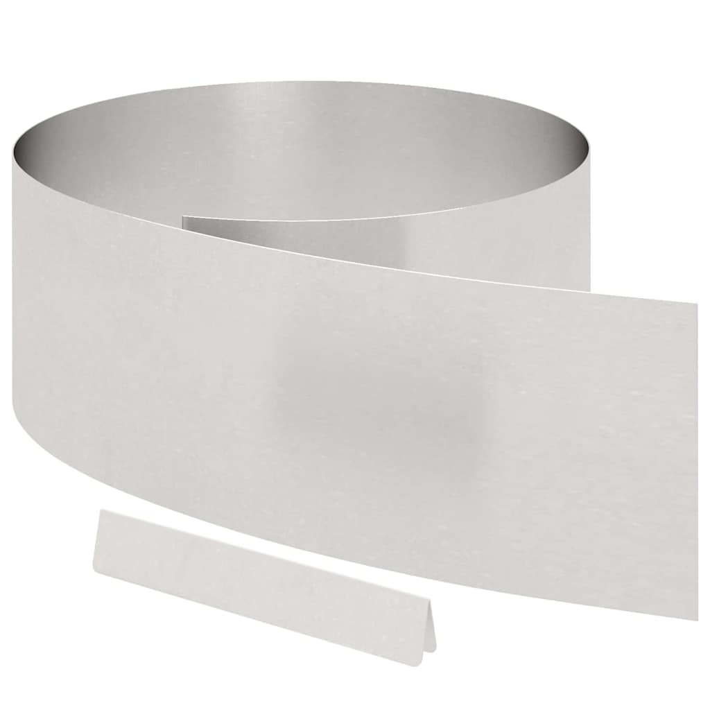 Vidaxx Gartenkante Silber 450 x 0,05 x 15 cm Edelstahl