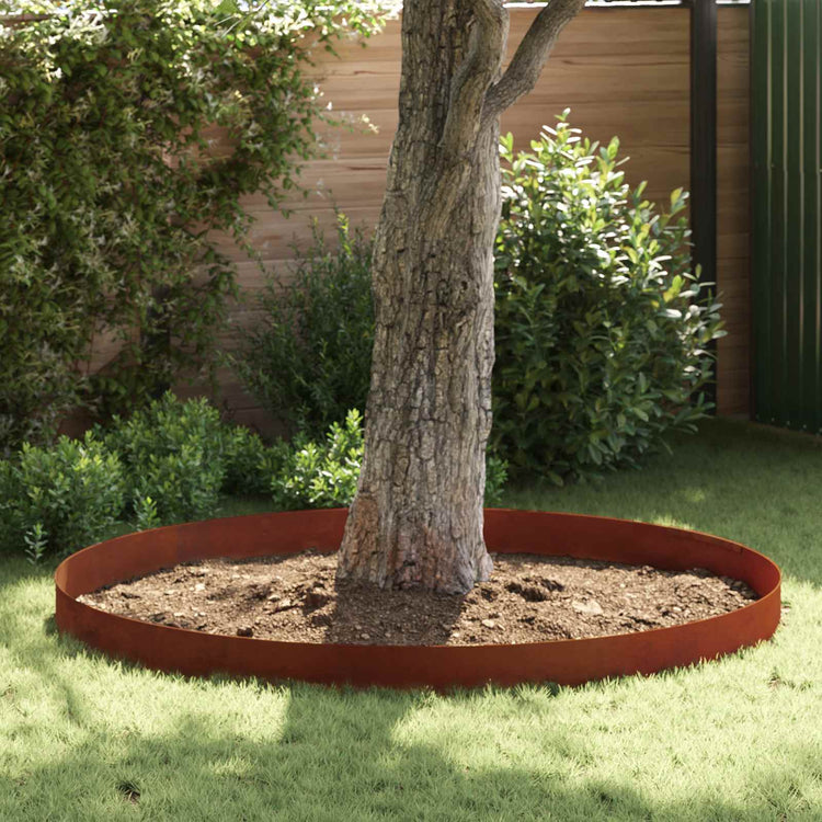 Vidaxl Gartenkante rostig 450 x 0,05 x 15 cm Cortenstahl