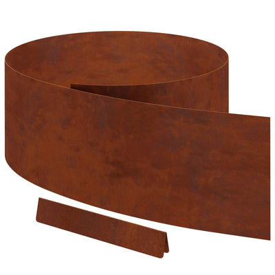 Vidaxl Gartenkante rostig 450 x 0,05 x 15 cm Cortenstahl