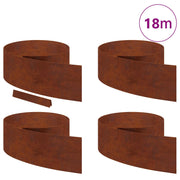 Vidaxl Gartenkante 4 Stück rostig 450 x 0,05 x 15 cm Cortenstahl - afbeelding 3