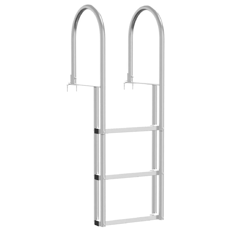 Vidaxx 3-Stufen-Gerüstleiter Silber 45 x 11,5 x 134 cm Aluminium