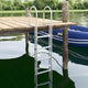 Vidaxx 4-stufige Hafentreppe silber 45×11,5×162 cm Aluminium