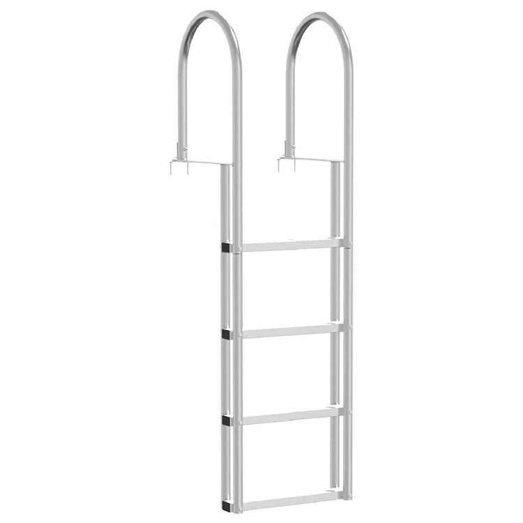 Vidaxx 4-stufige Hafentreppe silber 45×11,5×162 cm Aluminium