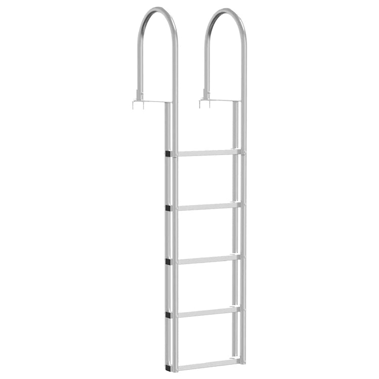 Vidaxx 5-stufige Hafentreppe silber 45×11,5×190 cm Aluminium