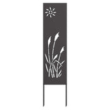 Vidaxxl Garten-Sichtschutz schwarz 32 x 140 cm kaltgewalzter Stahl - afbeelding 1