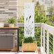VidaXL Garten-Sichtschutz Laubsägearbeit weiß 32 x 140 cm kaltgewalzter Stahl