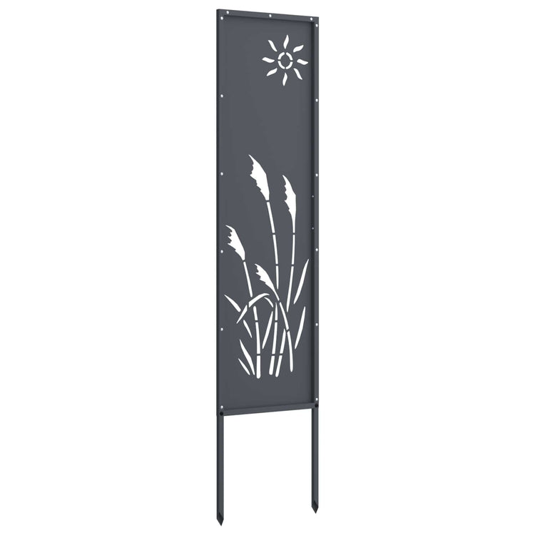 Vidaxxl Garten-Sichtschutz Anthrazit 32 x 140 cm kaltgewalzter Stahl