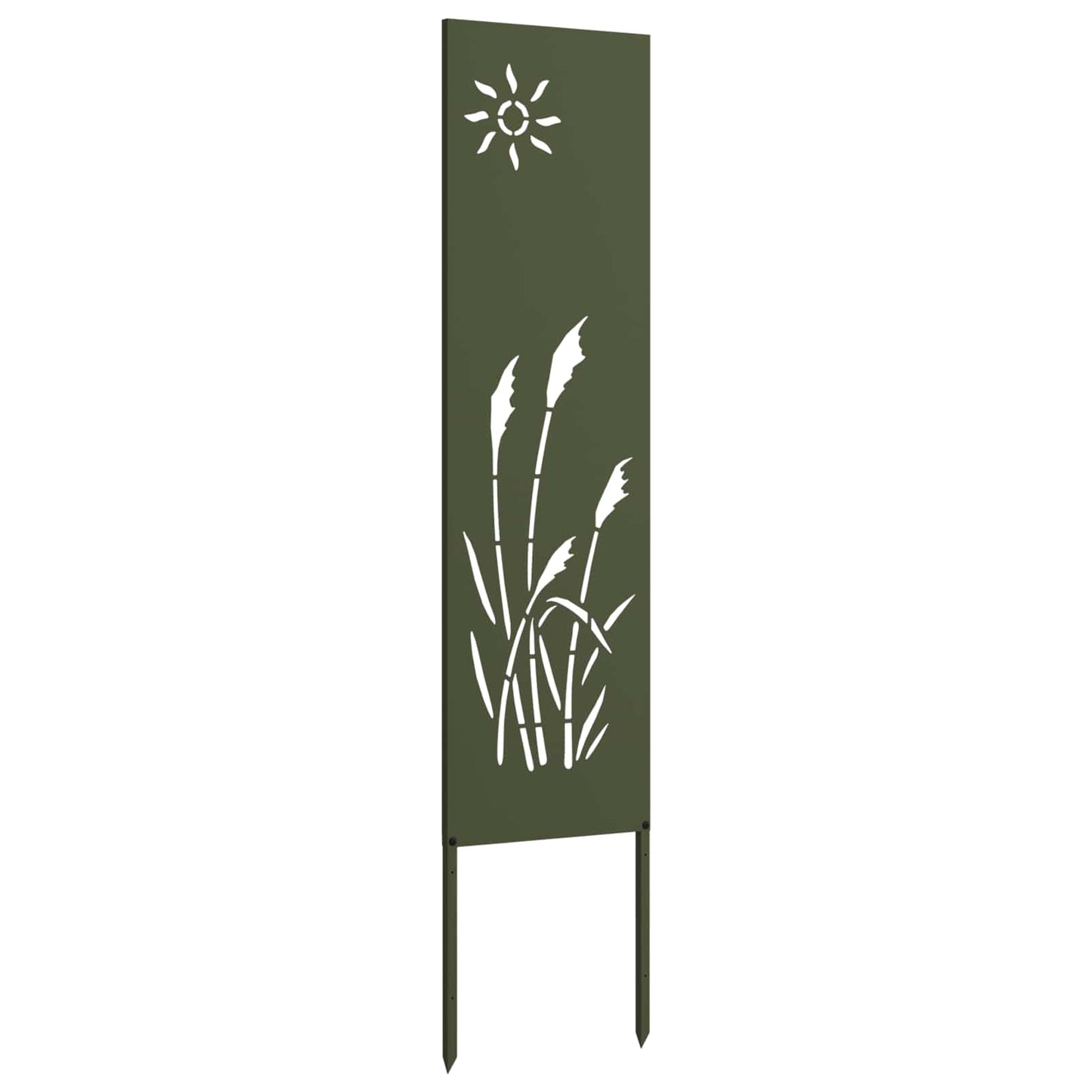 Vidaxxl Garten-Sichtschutz Olivgrün 32 x 140 cm kaltgewalzter Stahl