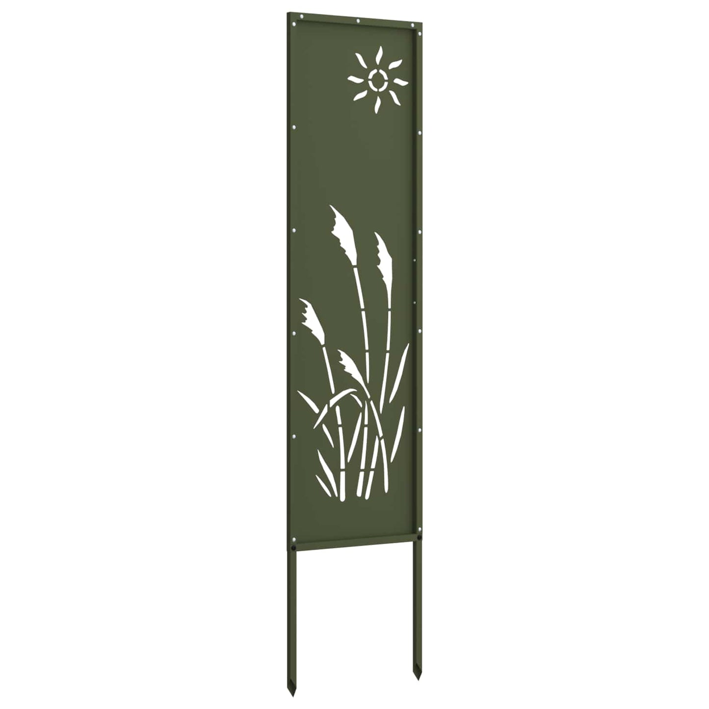 Vidaxxl Garten-Sichtschutz Olivgrün 32 x 140 cm kaltgewalzter Stahl
