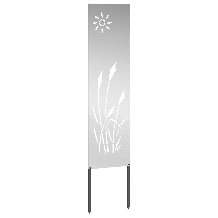 Vidaxxl Garten-Sichtschutz Silber 32 x 140 cm verzinkter Stahl