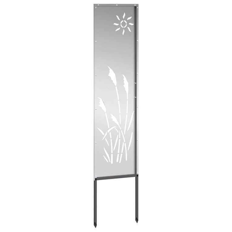 Vidaxxl Garten-Sichtschutz Silber 32 x 140 cm verzinkter Stahl
