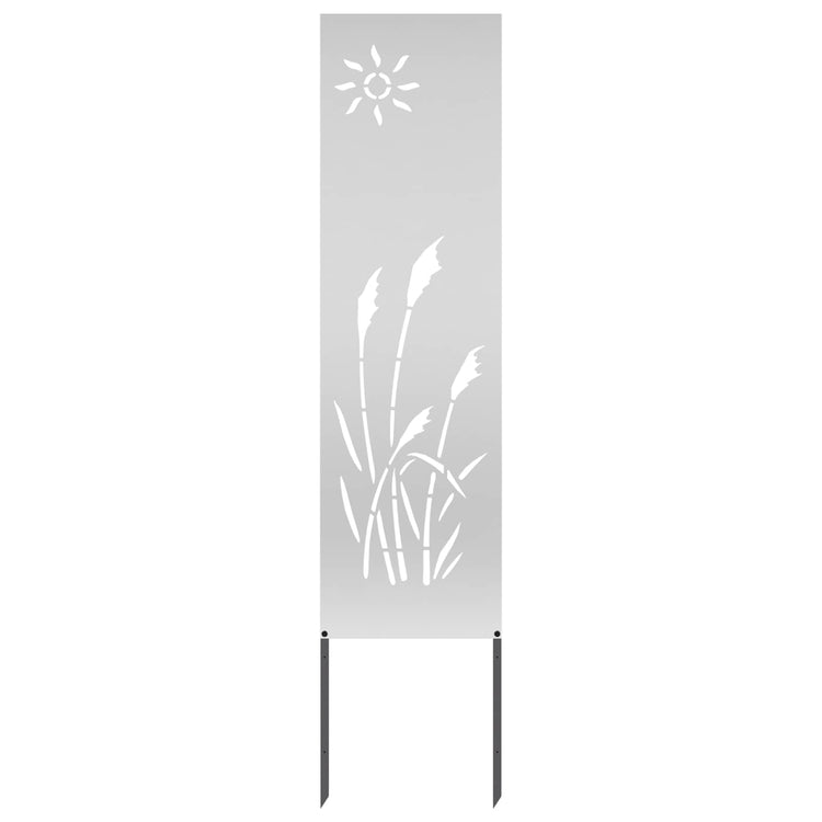 Vidaxxl Garten-Sichtschutz Silber 32 x 140 cm verzinkter Stahl