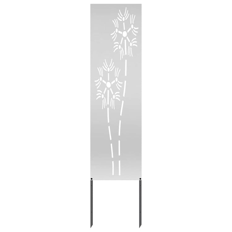 Vidaxxl Garten-Sichtschutz Silber 32 x 140 cm verzinkter Stahl