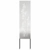 VidaXL Garten-Sichtschutz Blumen Silber 32 x 140 cm Edelstahl