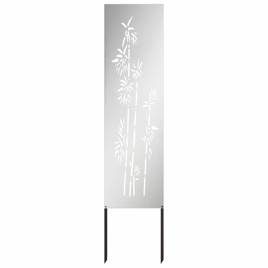 Vidaxxl Garten-Sichtschutz Silber 32 x 140 cm verzinkter Stahl