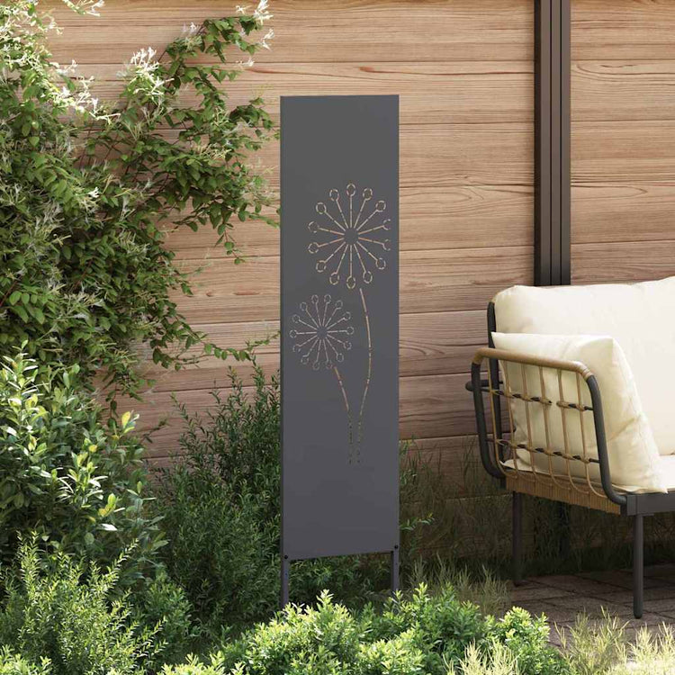 Vidaxxl Garten-Sichtschutz Anthrazit 32 x 140 cm kaltgewalzter Stahl