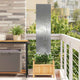 VidaXL Garten-Sichtschutz Laubsägewerk Silber 32 x 140 cm Edelstahl