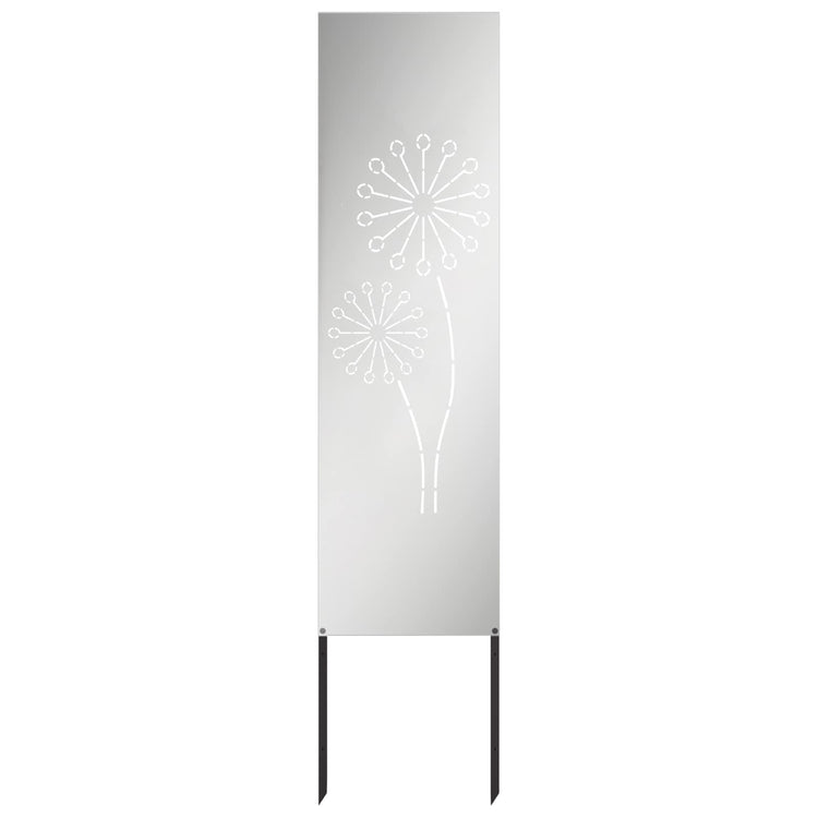 Vidaxxl Garten-Sichtschutz Silber 32 x 140 cm verzinkter Stahl