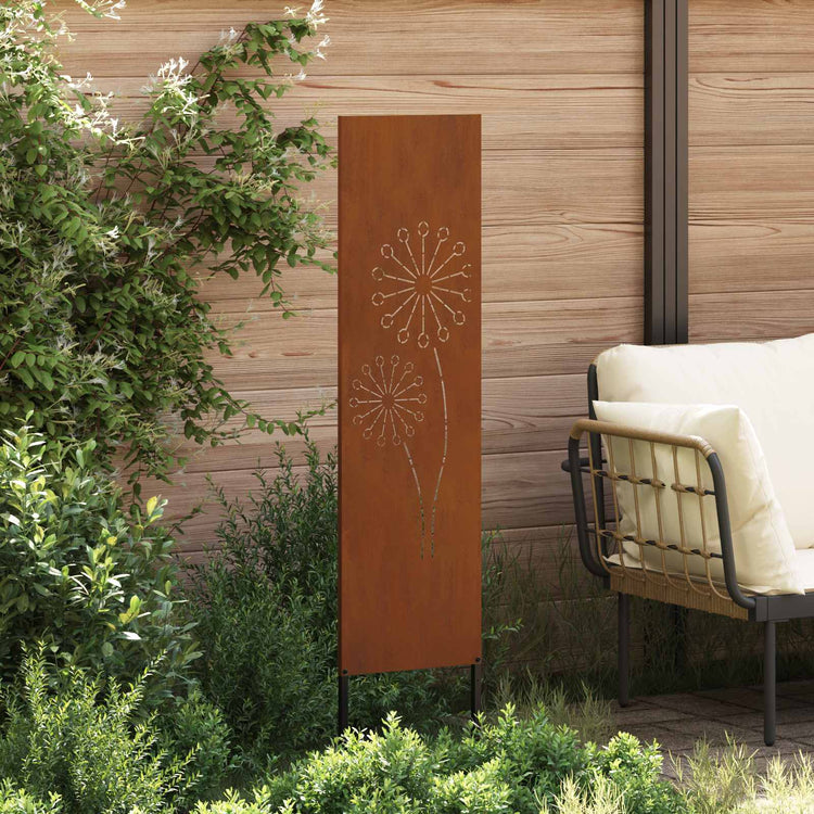 VidaXL Garten-Sichtschutz Laubsägearbeit rostig 32 x 140 cm Cortenstahl