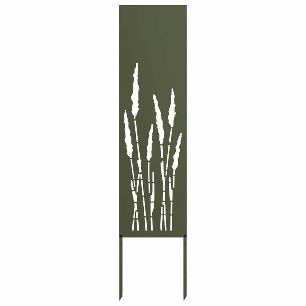Vidaxxl Garten-Sichtschutz Olivgrün 32 x 140 cm kaltgewalzter Stahl