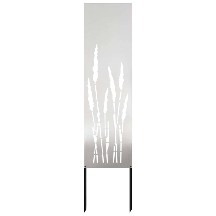 VidaXL Garten-Sichtschutz Laubsägewerk Silber 32 x 140 cm Edelstahl