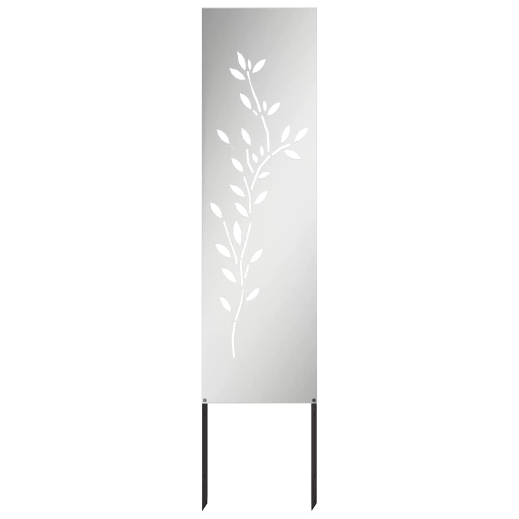 Vidaxxl Garten-Sichtschutz Silber 32 x 140 cm verzinkter Stahl
