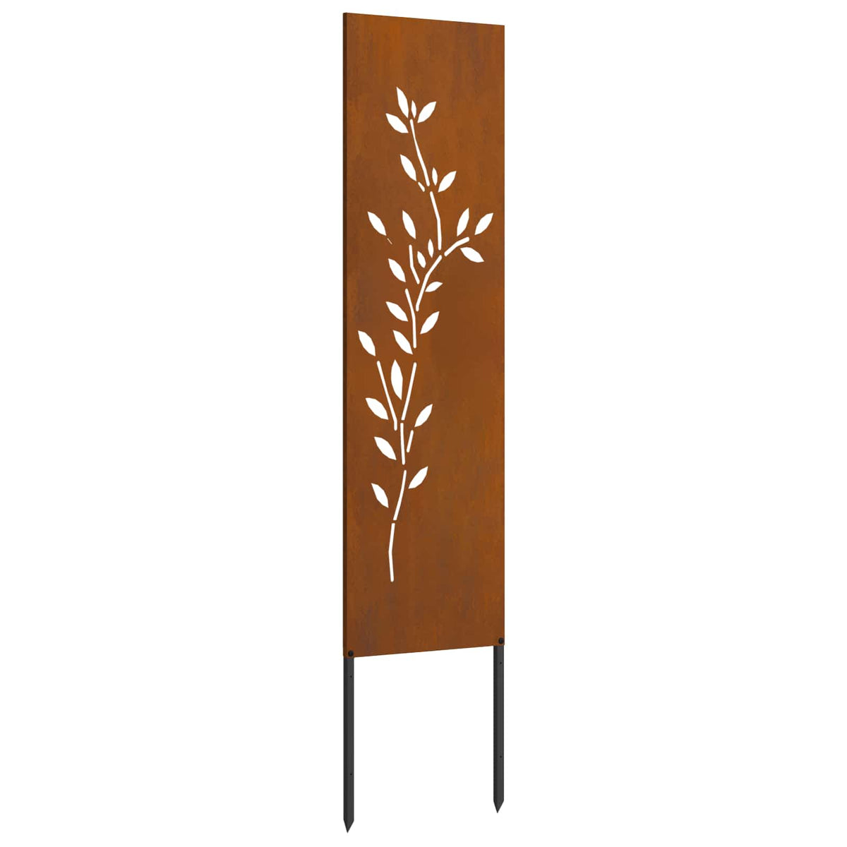 Vidaxxl Garten-Sichtschutz Blumen rostig 32 x 140 cm Cortenstahl