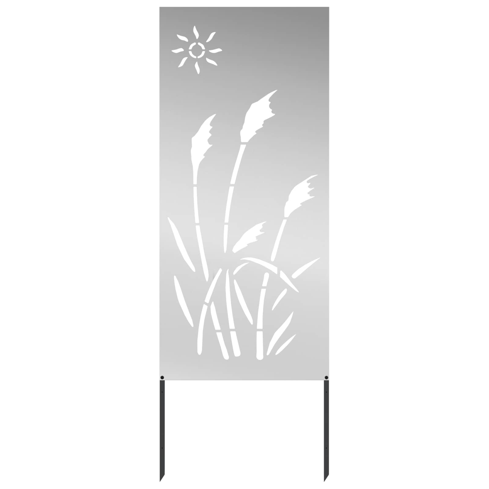 Vidaxxl Garten-Sichtschutz Silber 50 x 140 cm verzinkter Stahl
