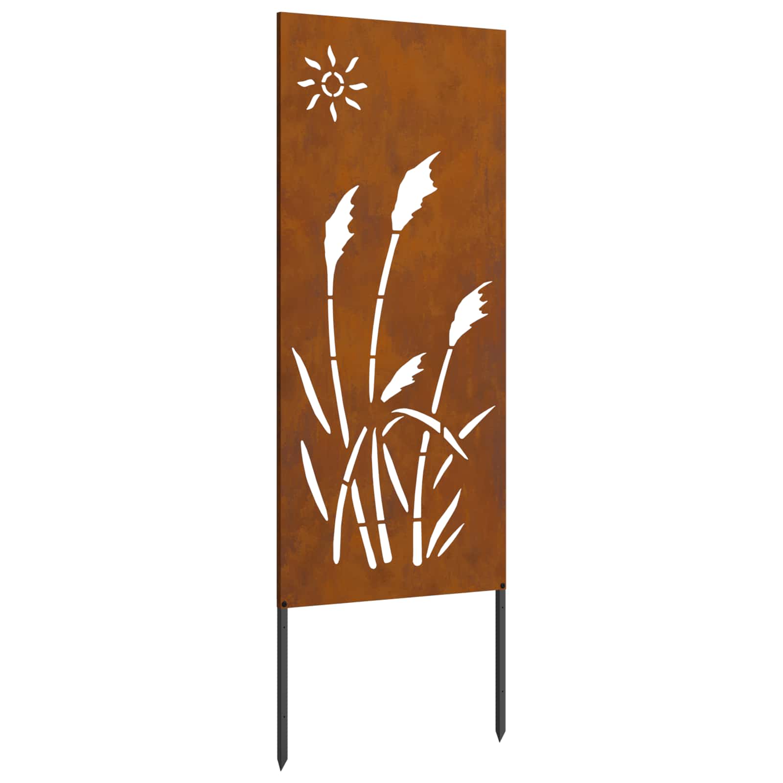 Vidaxxl Garten-Sichtschutz Laubsägearbeit rostig 50 x 140 cm Cortenstahl