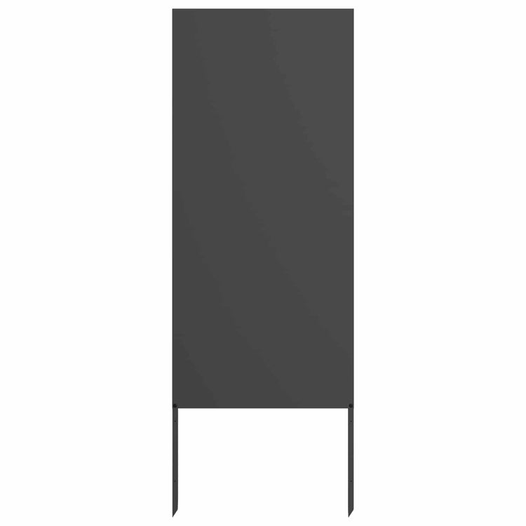 Vidaxxl Garten-Sichtschutz schwarz 50 x 140 cm kaltgewalzter Stahl