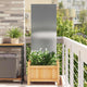 VidaXL Garten-Sichtschutz Laubsägewerk Silber 50 x 140 cm Edelstahl
