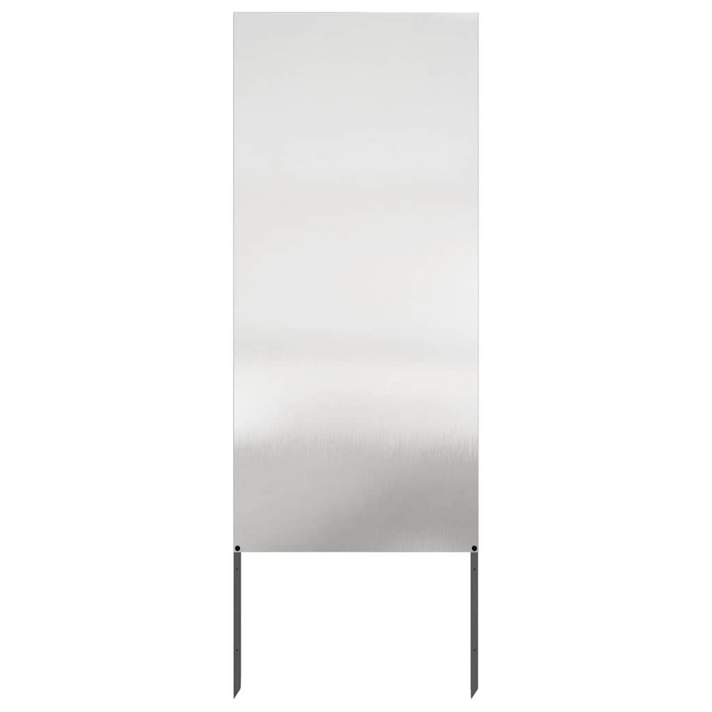 VidaXL Garten-Sichtschutz Laubsägewerk Silber 50 x 140 cm Edelstahl