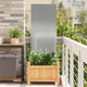 Vidaxxl Garten-Sichtschutz Silber 50 x 140 cm verzinkter Stahl