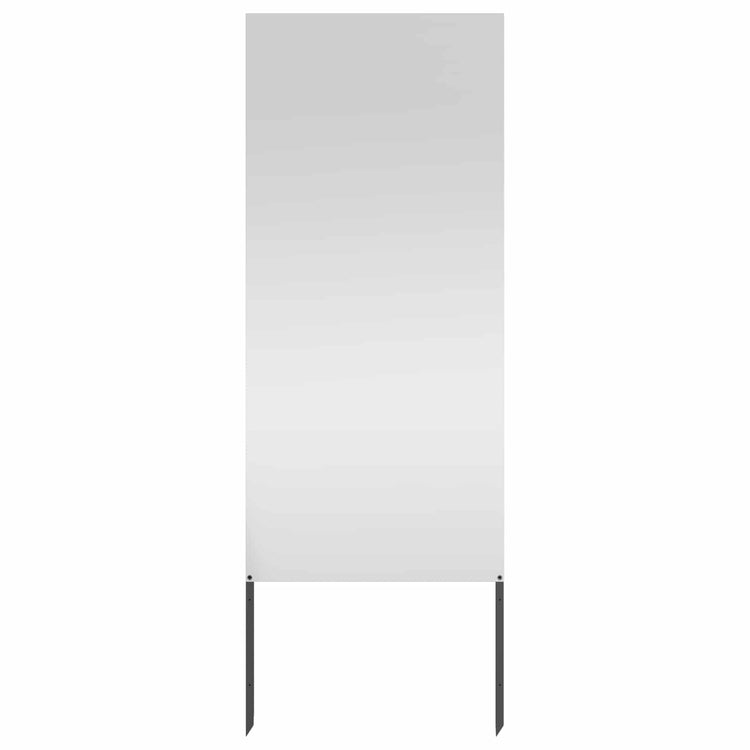 Vidaxxl Garten-Sichtschutz Silber 50 x 140 cm verzinkter Stahl