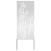 Vidaxxl Garten-Sichtschutz Silber 50 x 140 cm verzinkter Stahl