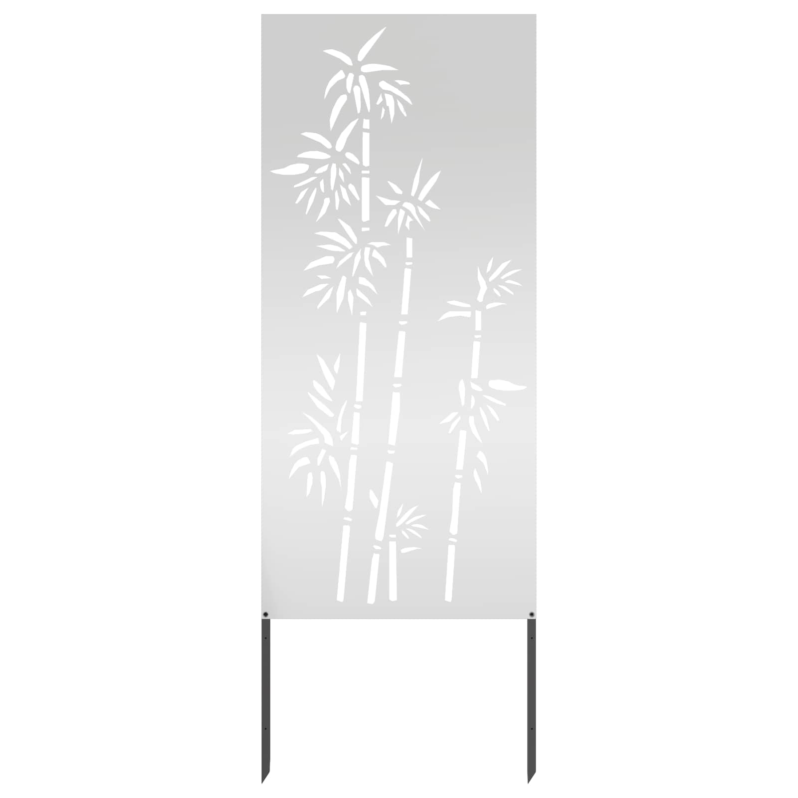 Vidaxxl Garten-Sichtschutz Silber 50 x 140 cm verzinkter Stahl
