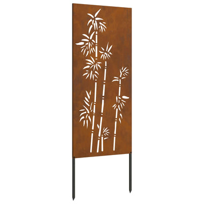 Vidaxxl Garten-Sichtschutz Blumen rostig 50 x 140 cm Cortenstahl
