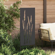 Vidaxxl Garten-Sichtschutz Blumen schwarz 50 x 140 cm kaltgewalzter Stahl - afbeelding 3