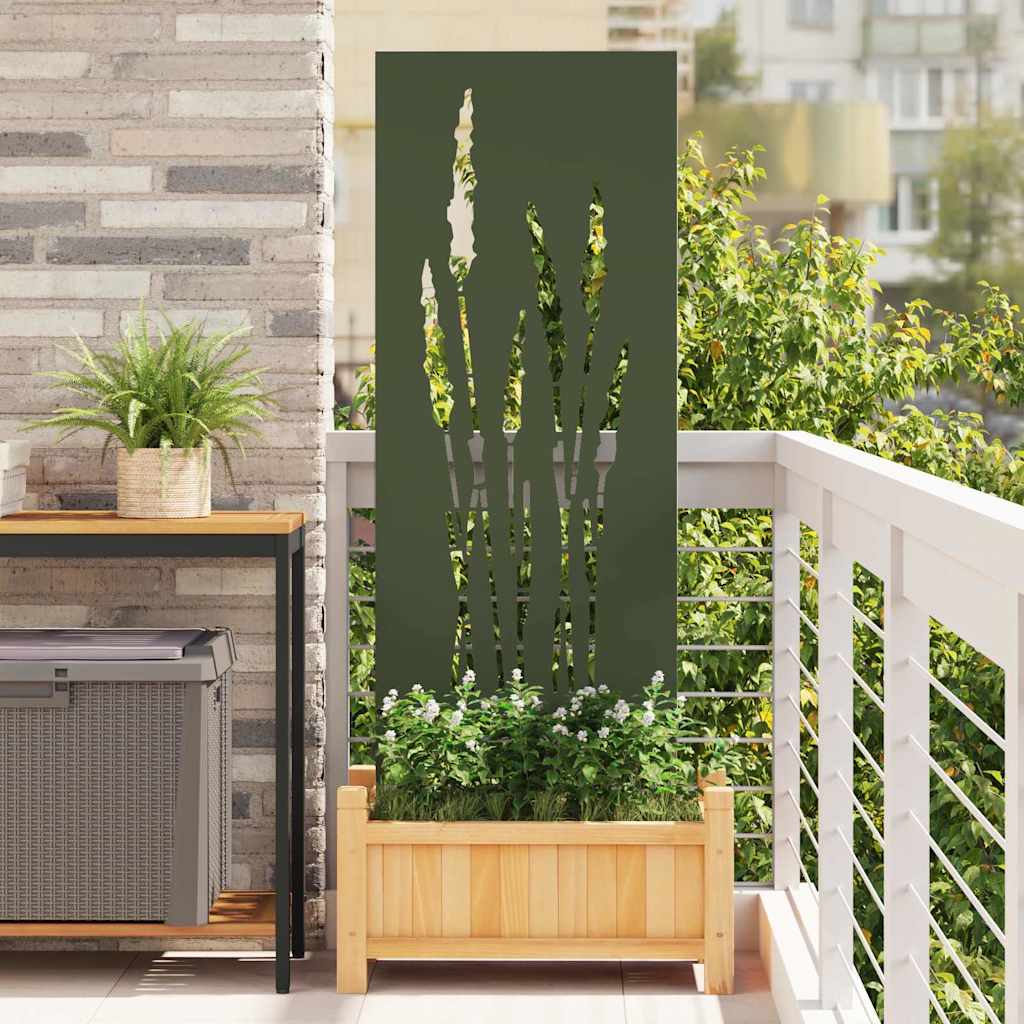 Vidaxxl Garten-Sichtschutz Olivgrün 50 x 140 cm kaltgewalzter Stahl
