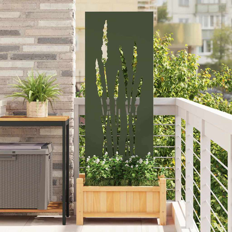 Vidaxxl Garten-Sichtschutz Olivgrün 50 x 140 cm kaltgewalzter Stahl