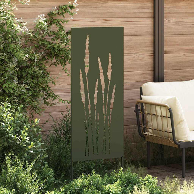 Vidaxxl Garten-Sichtschutz Olivgrün 50 x 140 cm kaltgewalzter Stahl