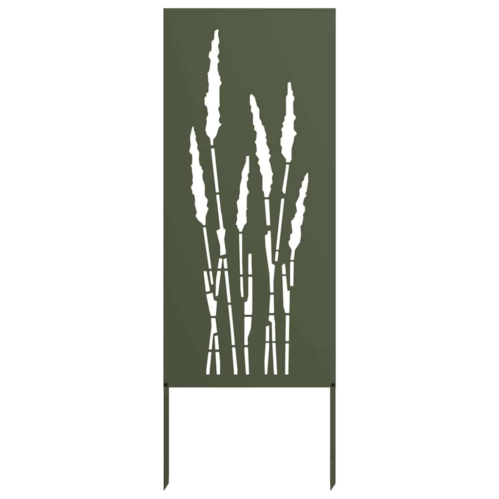 Vidaxxl Garten-Sichtschutz Olivgrün 50 x 140 cm kaltgewalzter Stahl