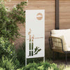 VidaXL Garten-Sichtschutz Laubsägearbeit weiß 50 x 140 cm kaltgewalzter Stahl