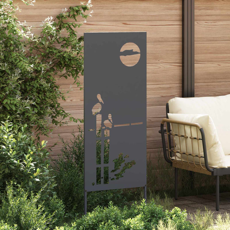 Vidaxxl Garten-Sichtschutz Anthrazit 50 x 140 cm kaltgewalzter Stahl