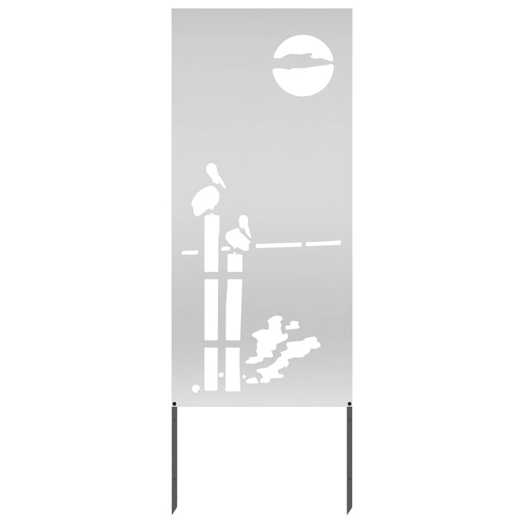 Vidaxxl Garten-Sichtschutz Silber 50 x 140 cm verzinkter Stahl