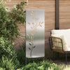 Vidaxxl Garten-Sichtschutz Blumen Silber 50 x 140 cm Edelstahl