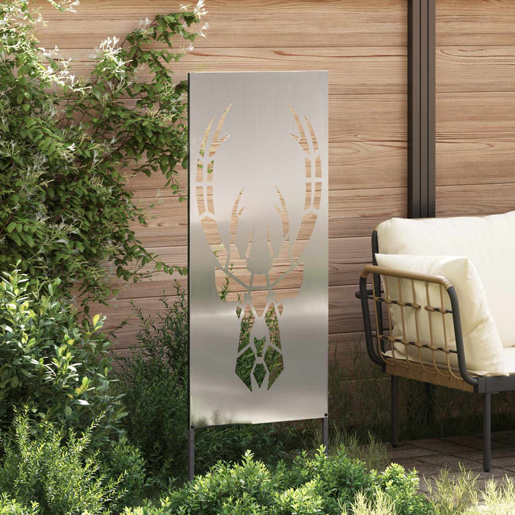 Vidaxxl Garten-Sichtschutz Silber 50 x 140 cm verzinkter Stahl