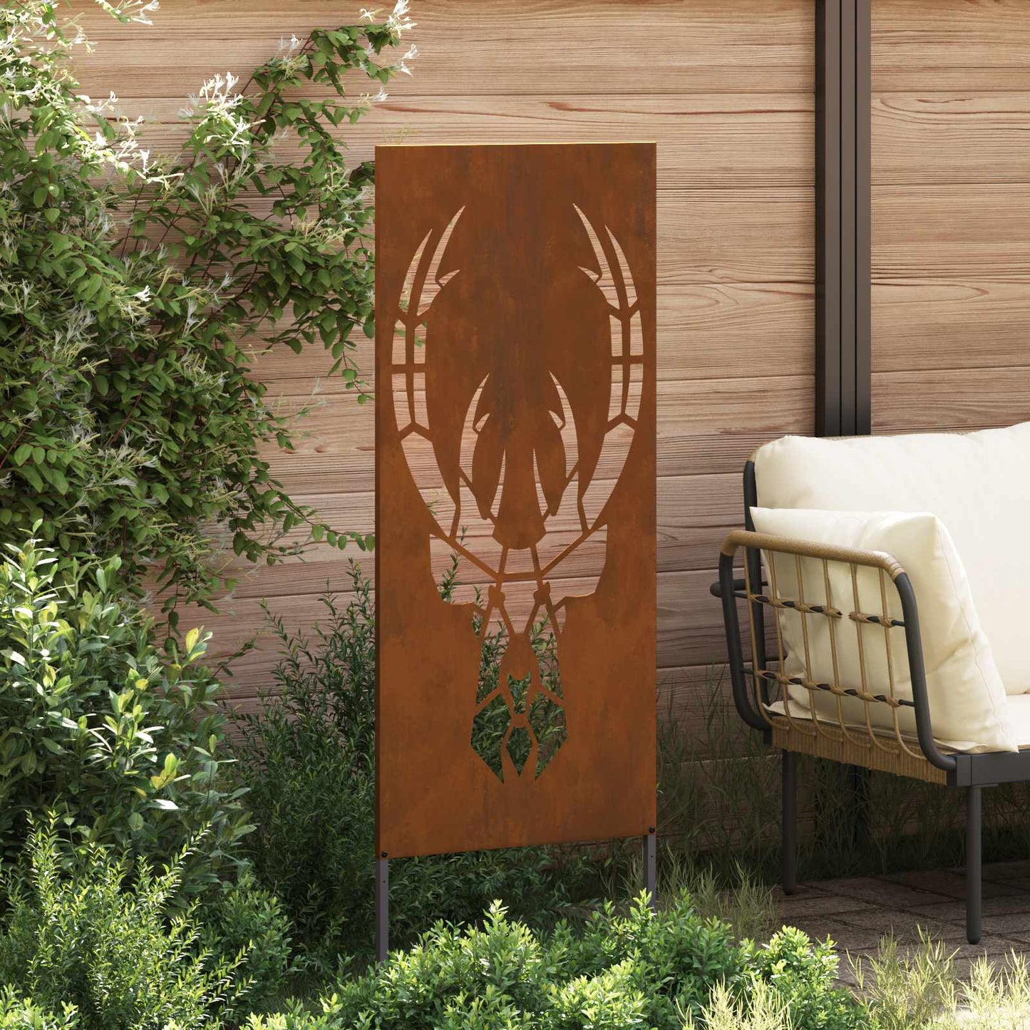 VidaXL Garten-Sichtschutz Tierdruck rostig 50 x 140 cm Cortenstahl