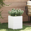 Vidaxl Gartenblumentopf weiß 32 x 32 x 40 cm kaltgewalzter Stahl